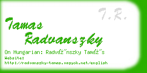 tamas radvanszky business card